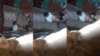 Slutty Bhabhi Sucks Devar’s Balls on Her Knees While the Neighbour Films Secretly hough a Broken Wall